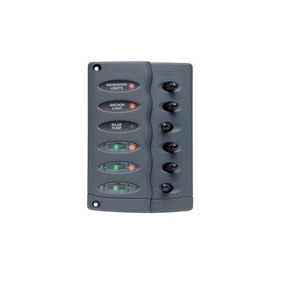 CSP6-F: 6 Switch Led Switch Panel with Fuses