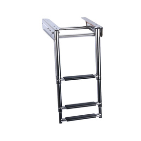 3 Step Telescopic Boarding Under Deck Platform Ladder - 316 Grade SS