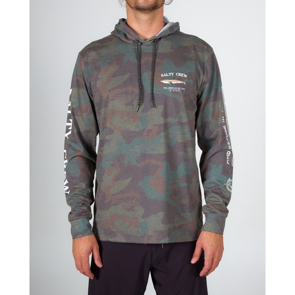 Bruce Hooded Long Sleeve Tech Upf40+ Shirt / Fishing Jersey - Camo