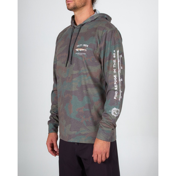 Bruce Hooded Long Sleeve Tech Upf40+ Shirt / Fishing Jersey - Camo