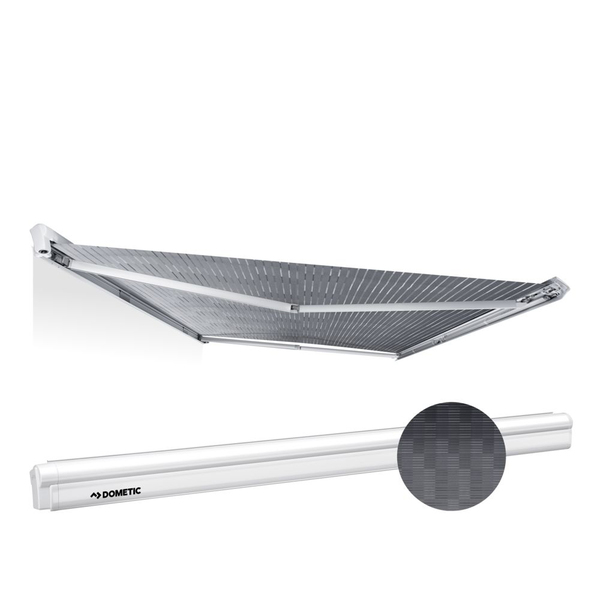 Pw1500 3.5 Metre Wall Mounted Box Awning - Grey Wave