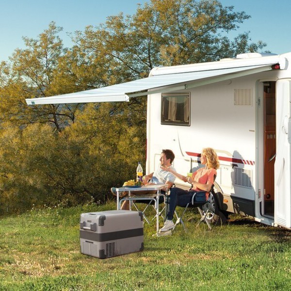 Pw1500 3.5 Metre Wall Mounted Box Awning - Grey Wave
