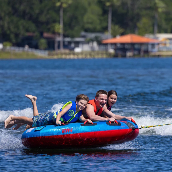 Ultra Screamer 1-3 Person Water Towable Biscuit 80" Red/Blue