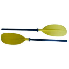 Kayak Paddle 2-pc 217cm Shaft Yellow Blade Asymmetric