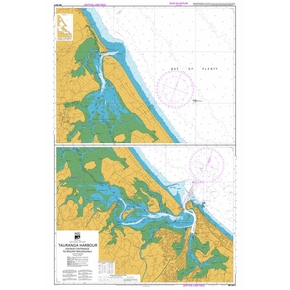 NZ5411 Navigation Chart Tauranga Hbr -Katikati Ent.- Mt Maunganui (w/plastic zip