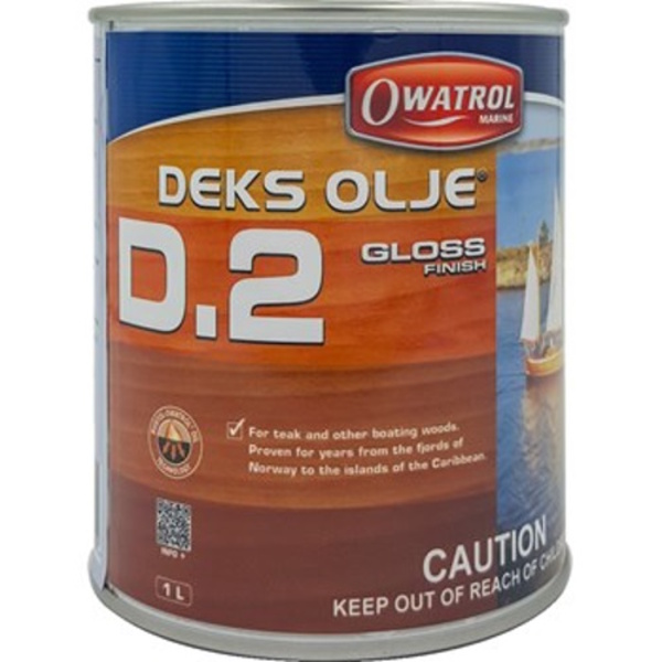 Deks Olje #2 Clear Gloss Teak Wood Finish (Top Coat)- 1 Litre