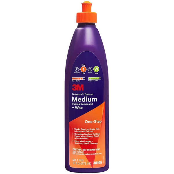 36105 Perfect It Gelcoat Medium Cutting Polish + Wax 473Ml