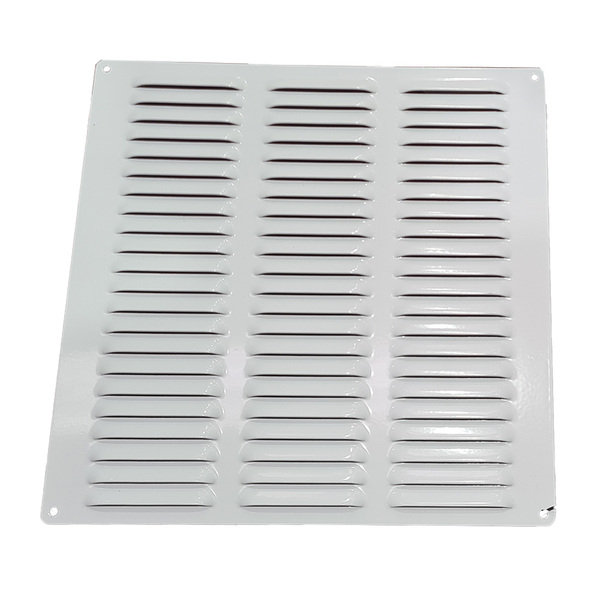 White Powder Coated Alloy Louvred Vent 300Mmw X 300Mmh