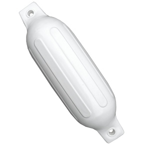 Premium White Ribbed Fender 12x40cm - 4-5m Boats