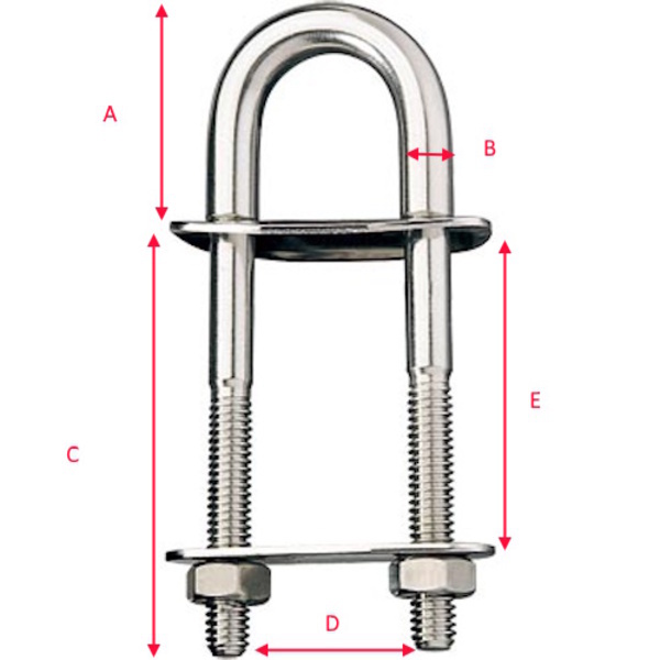 Stepped Bow Eye Ss U Bolt