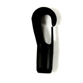 Black Shock Cord Carabiner Clip - 6-8mm