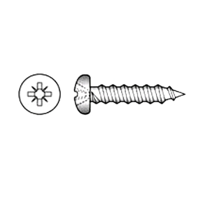 SS Self Tapping Pan Head Screw 14g x 1" - Philips