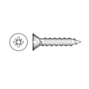 SS Self Tapping CSK Screw 14g x 1" - Philips