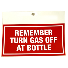 Remember Turn Gas Off At Bottle Sticker / Decal