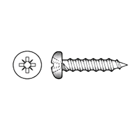 304 Stainless Steel Self Tapping Pan Head Phillips Screw 6g x 1"