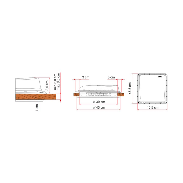 160 Rv Roof Vent (40X40cms) White 