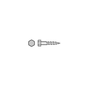 M6 x 30mm 316 Hex Head Coachscrew SS