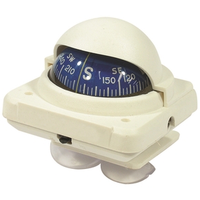 100 Series White Suction Mount Marine Compass with 50mm Card