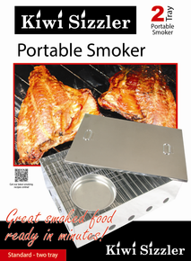 Stainless Steel 2 Tray Meat & Fish Smoker