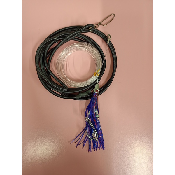 Complete Rigged Trolling Bungee For Lures (With Skippy Lure) Black/Purple