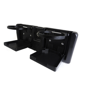 Premium Boat Glove Box with 2x Drink Holders - Black