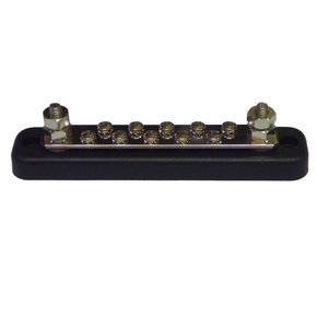 10 Gang 2 Stud Chromed Copper Bus Bar 150 amp