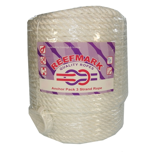 3 Strand Polypropylene Spliced Anchor Pack - 12Mm X 50M