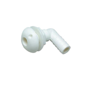 90 Degree Elbow Skin Fitting 28mm (1.1/8") w/Tail White