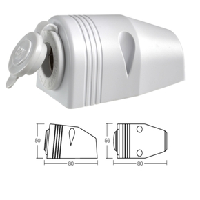 Surface Mount Cigarette Power Socket - White