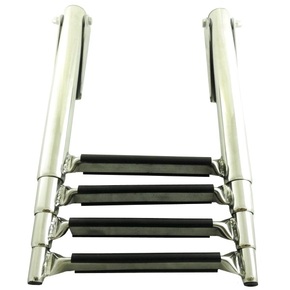 Above Platform 4 Step Telescopic Boarding Ladder - 316 Grade SS