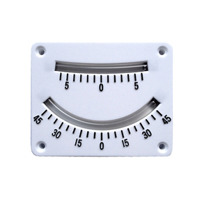 2 Scale White Plastic Inclinometer 45-0-45 Degrees