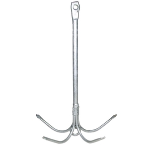 Heavy Duty 5-Prong 6kg Galvanised Grapnel Anchor  w / Trip - 10mm Flukes 5-prong