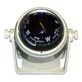 150 series White Bracket Mount Trailer Boat Compass (50mm Card)