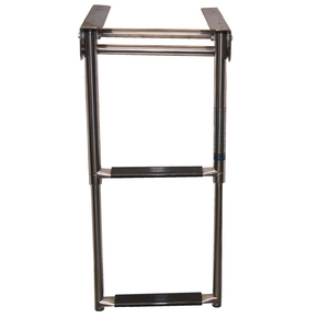 Below Platform 2 Step Telescopic Boarding Ladder - 316 Grade SS