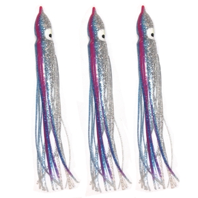 Blue/Pink/Silver Octopus Lure Skirt 16cm 3-PK