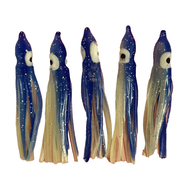 Holiday Blue/White Lure Skirt Octopus 7Cm 5-Pk