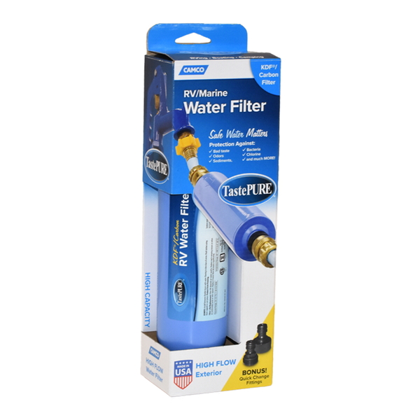 Taste Pure Rv Drinking Water Filter W/Std Hose Fittings 12Mm