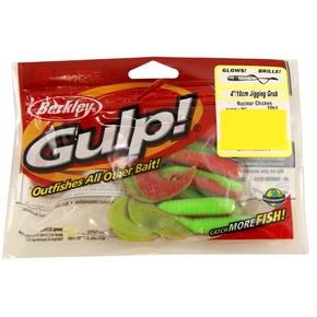 Gulp Softbait Jigging Grub 4" Nuclear Chicken