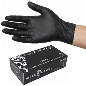 High Five Tough Black Nitrile Powder Free Disposable Glove Size 2XL - 100-pk