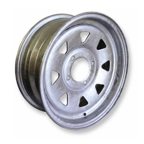 Galvanised 4 Stud 4" PCD-Trailer Wheel Rim 12"x4" 8 Spoke