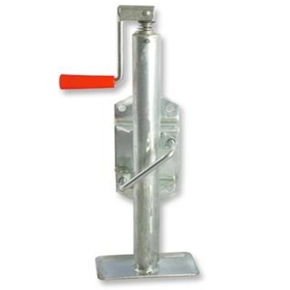 Galvanised Adjustable Flat Foot Fold Up Jockey Stand - 350kg
