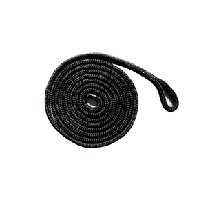 Braided Nylon Fender Line w/Loop - Black - 8mm x 2.5m - 2-Pk