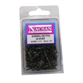 Brass Barrel Snap Swivels 50-Pk