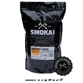 3-6mm Hickory Smoker Chips (Resealable Bag) 1.5kg