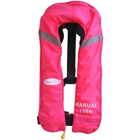 Manual 150N Inflatable Lifejacket w/Deck Harness CE Rated!