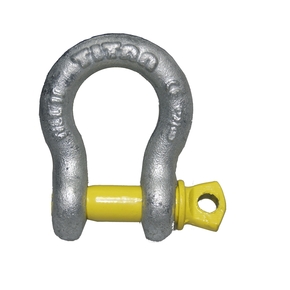 Hi Tensile Tested Galvanised Bow shackle 10mm w/11mm pin - 1000kg WL