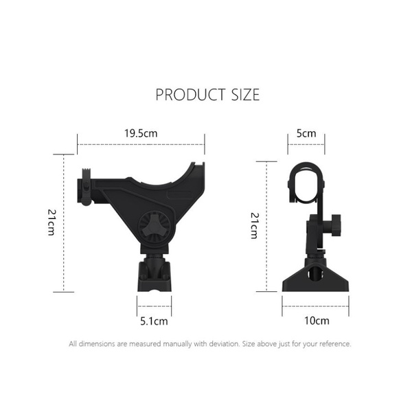 Angler Adjustable Swivel Rod Holder (Includes Base)
