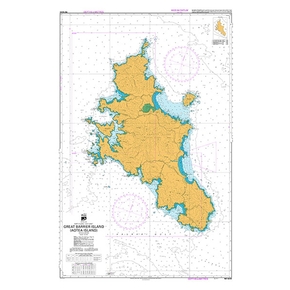 NZ5222 Hydrographic Marine Chart Gt. Barrier Isl. (Aotea) (w/plastic zip wallet)