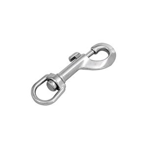 SS Snap Hook/Clip w/Swivel (Dog or Reel Type) 90mm -19mm eye