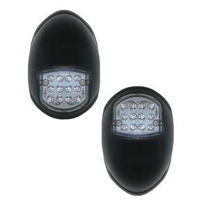 12v 12 LED Port & Starboard Navigation Light Set - Black